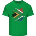 Torn South African Flag Africa Day Football Kids T-Shirt Childrens Irish Green