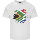 Torn South African Flag Africa Day Football Kids T-Shirt Childrens White