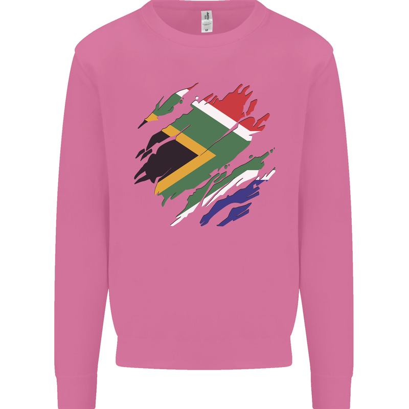 Torn South African Flag Africa Day Football Mens Sweatshirt Jumper Azalea