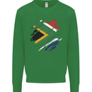Torn South African Flag Africa Day Football Mens Sweatshirt Jumper Irish Green