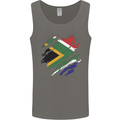 Torn South African Flag Africa Day Football Mens Vest Tank Top Charcoal
