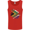 Torn South African Flag Africa Day Football Mens Vest Tank Top Red
