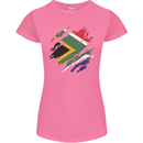 Torn South African Flag Africa Day Football Womens Petite Cut T-Shirt Azalea