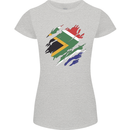 Torn South African Flag Africa Day Football Womens Petite Cut T-Shirt Sports Grey