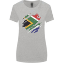 Torn South African Flag Africa Day Football Womens Wider Cut T-Shirt Sports Grey