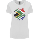 Torn South African Flag Africa Day Football Womens Wider Cut T-Shirt White