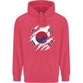 Torn South Korea Flag Korean Day Football Childrens Kids Hoodie Heliconia