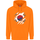 Torn South Korea Flag Korean Day Football Childrens Kids Hoodie Orange