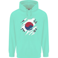 Torn South Korea Flag Korean Day Football Childrens Kids Hoodie Peppermint