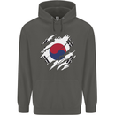 Torn South Korea Flag Korean Day Football Childrens Kids Hoodie Storm Grey