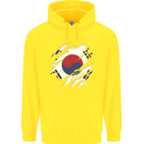 Torn South Korea Flag Korean Day Football Childrens Kids Hoodie Yellow