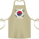Torn South Korea Flag Korean Day Football Cotton Apron 100% Organic Khaki