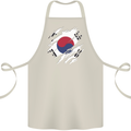 Torn South Korea Flag Korean Day Football Cotton Apron 100% Organic Natural