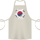 Torn South Korea Flag Korean Day Football Cotton Apron 100% Organic Natural