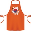 Torn South Korea Flag Korean Day Football Cotton Apron 100% Organic Orange