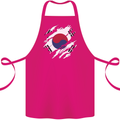 Torn South Korea Flag Korean Day Football Cotton Apron 100% Organic Pink