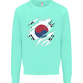 Torn South Korea Flag Korean Day Football Kids Sweatshirt Jumper Peppermint