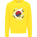 Torn South Korea Flag Korean Day Football Kids Sweatshirt Jumper Yellow