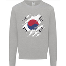 Torn South Korea Flag Korean Day Football Mens Sweatshirt Jumper Sports Grey