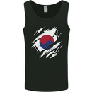 Torn South Korea Flag Korean Day Football Mens Vest Tank Top Black