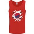 Torn South Korea Flag Korean Day Football Mens Vest Tank Top Red