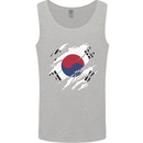 Torn South Korea Flag Korean Day Football Mens Vest Tank Top Sports Grey