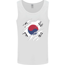 Torn South Korea Flag Korean Day Football Mens Vest Tank Top White