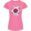 Torn South Korea Flag Korean Day Football Womens Petite Cut T-Shirt Azalea