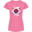 Torn South Korea Flag Korean Day Football Womens Petite Cut T-Shirt Azalea
