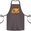 Torn Spain Flag Spanish Day Football Cotton Apron 100% Organic Dark Grey