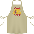 Torn Spain Flag Spanish Day Football Cotton Apron 100% Organic Khaki
