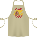Torn Spain Flag Spanish Day Football Cotton Apron 100% Organic Khaki