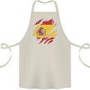 Torn Spain Flag Spanish Day Football Cotton Apron 100% Organic Natural