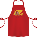 Torn Spain Flag Spanish Day Football Cotton Apron 100% Organic Red