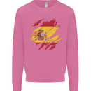 Torn Spain Flag Spanish Day Football Mens Sweatshirt Jumper Azalea