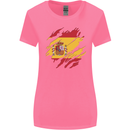 Torn Spain Flag Spanish Day Football Womens Wider Cut T-Shirt Azalea