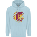Torn Sri Lankan Flag Sri Lanka Day Football Childrens Kids Hoodie Light Blue