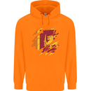 Torn Sri Lankan Flag Sri Lanka Day Football Childrens Kids Hoodie Orange