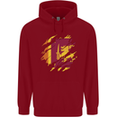 Torn Sri Lankan Flag Sri Lanka Day Football Childrens Kids Hoodie Red