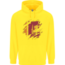 Torn Sri Lankan Flag Sri Lanka Day Football Childrens Kids Hoodie Yellow