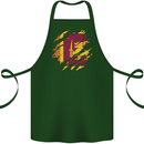 Torn Sri Lankan Flag Sri Lanka Day Football Cotton Apron 100% Organic Forest Green