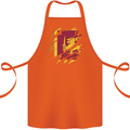 Torn Sri Lankan Flag Sri Lanka Day Football Cotton Apron 100% Organic Orange