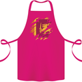 Torn Sri Lankan Flag Sri Lanka Day Football Cotton Apron 100% Organic Pink