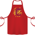 Torn Sri Lankan Flag Sri Lanka Day Football Cotton Apron 100% Organic Red