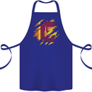Torn Sri Lankan Flag Sri Lanka Day Football Cotton Apron 100% Organic Royal Blue