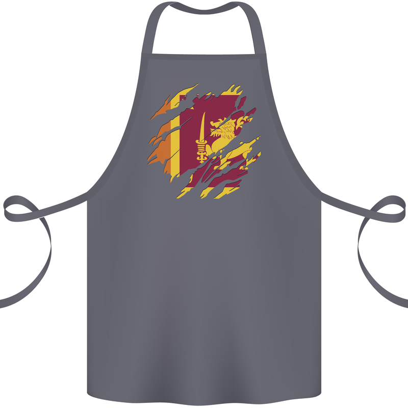 Torn Sri Lankan Flag Sri Lanka Day Football Cotton Apron 100% Organic Steel
