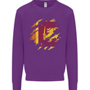 Torn Sri Lankan Flag Sri Lanka Day Football Kids Sweatshirt Jumper Purple