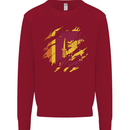 Torn Sri Lankan Flag Sri Lanka Day Football Kids Sweatshirt Jumper Red