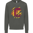 Torn Sri Lankan Flag Sri Lanka Day Football Kids Sweatshirt Jumper Storm Grey