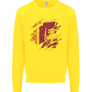 Torn Sri Lankan Flag Sri Lanka Day Football Kids Sweatshirt Jumper Yellow